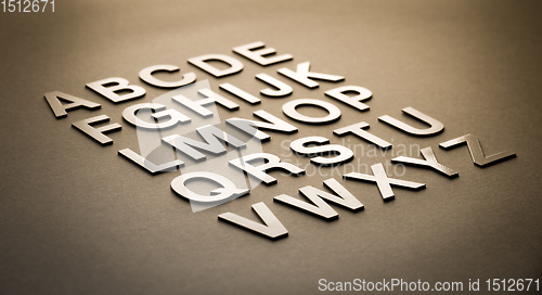 Image of Alphabet made with solid letters