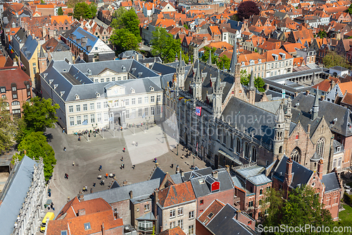 Image of Aerial view of Bruges (Brugge), Belgium