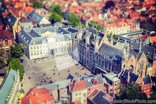 Image of Aerial view of Bruges (Brugge), Belgium