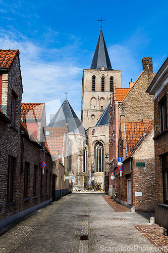 Image of Street in Bruges (Brugge), Belgium, Europe