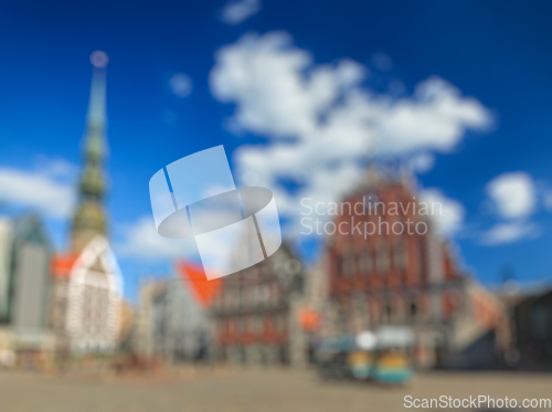 Image of Blurred defocused background of Riga Hall Square