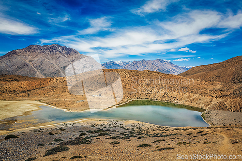 Image of Dhankar lake in Himalayas