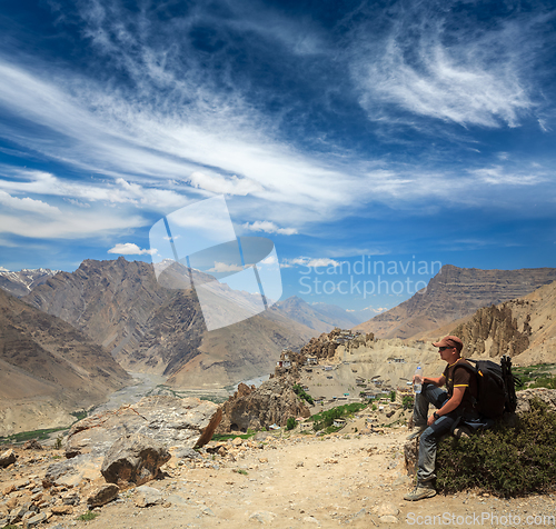 Image of Tourist in Himalayas