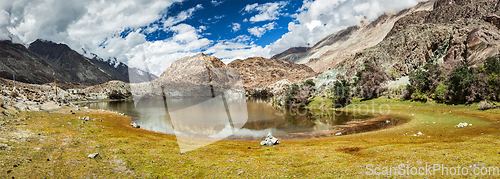 Image of Lohan Tso - holy lake in Himalayas, India