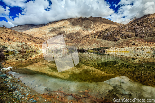 Image of Lohan Tso mountain lake. Nubra valley, Ladakh, India