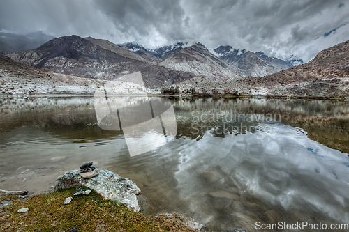 Image of Mountain lake Lohan Tso in Himalayas