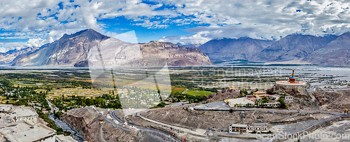 Image of Panorama of Nubra valley in Himalayas