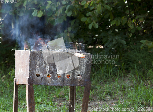 Image of old metal brazier