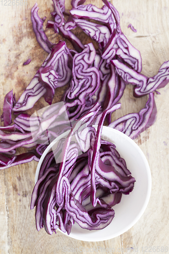 Image of sliced purple cabbage