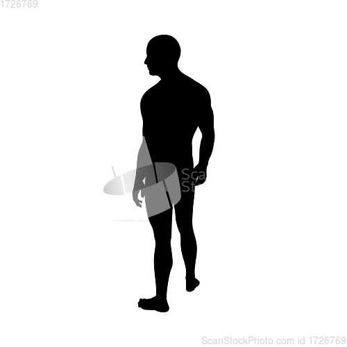 Image of Standing Pose Man Silhouette