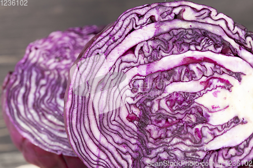 Image of purple cabbage sliced