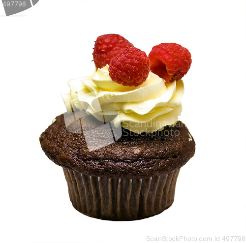Image of Isolated Rapberry Cupcake