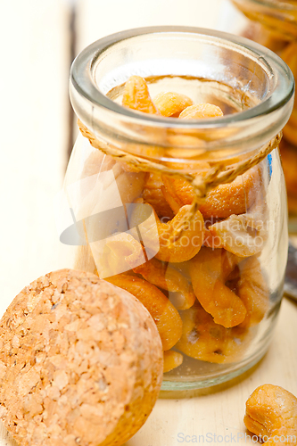 Image of cashew nuts on a glass jar