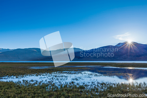 Image of Sunrise at Tso Morir. Ladakh, India