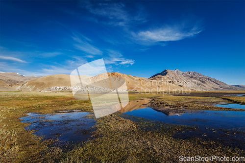 Image of Korzok village on Tso Moriri, Ladakh