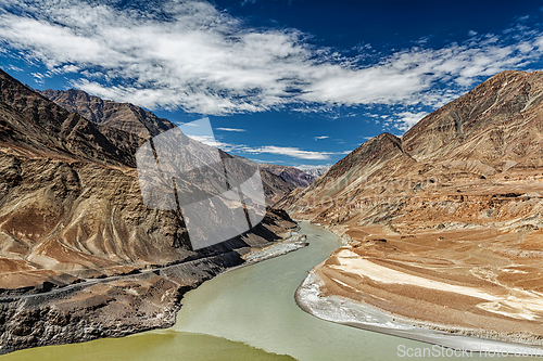 Image of Confluence of Indus and Zanskar Rivers, Ladakh