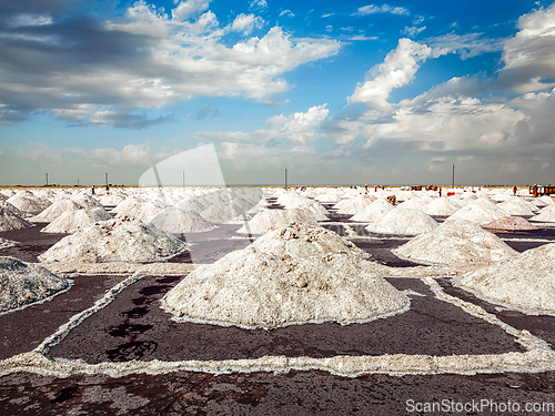 Image of Salt mine at lake