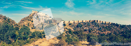 Image of Panorama of Kumbhalgrh fort. Rajasthan, India