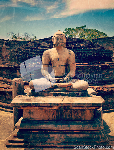 Image of Ancient sitting Buddha image