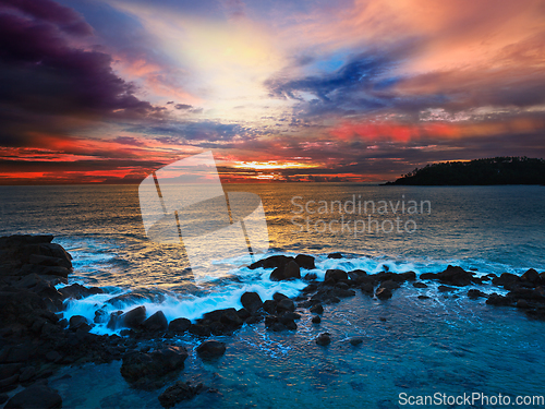 Image of Ocean sunset