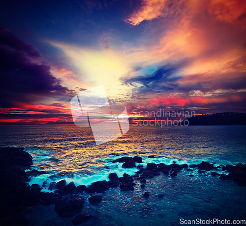 Image of Ocean sunset