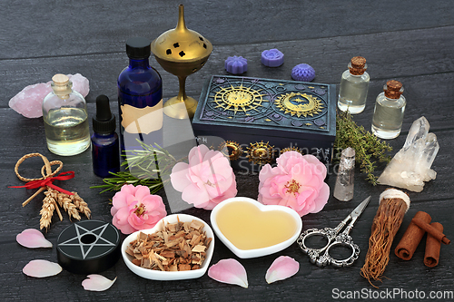 Image of Pagan Love Potion and Aphrodisiac Ingredients 