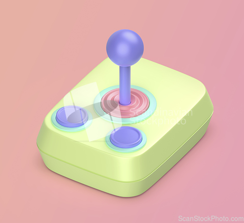 Image of Colorful retro computer joystick