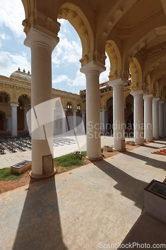 Image of Tirumalai Nayak Palace. Madurai, Tamil Nadu, India