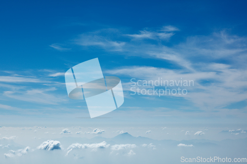 Image of Mountains in clouds. Kodaikanal, Tamil Nadu