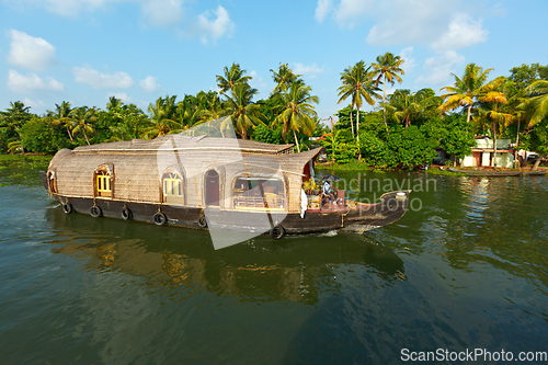 Image of Houseboat on Kerala backwaters, India