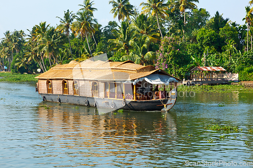 Image of Houseboat on Kerala backwaters, India