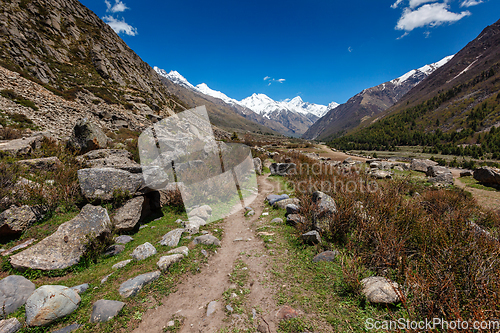 Image of Old trade route to Tibet from Sangla Valley. Himachal Pradesh, India