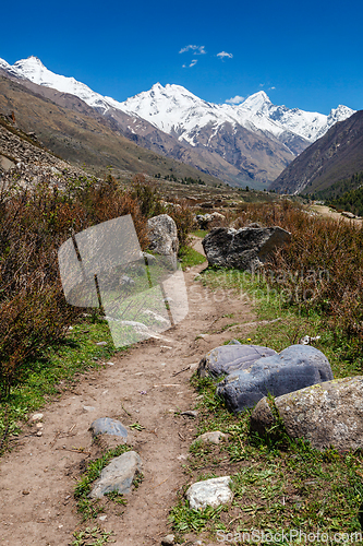 Image of Old trade route to Tibet from Sangla Valley. Himachal Pradesh, India