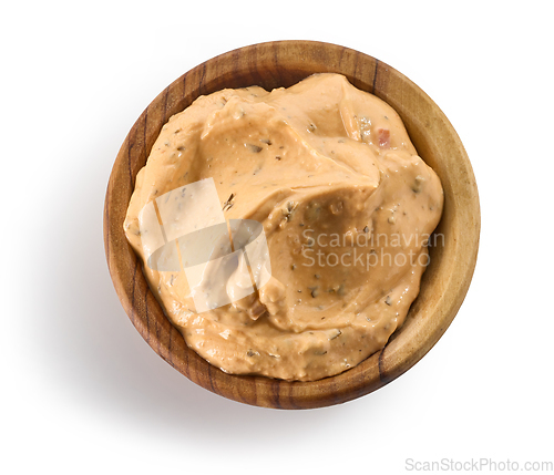 Image of bowl of feta and aubergine cream cheese dip