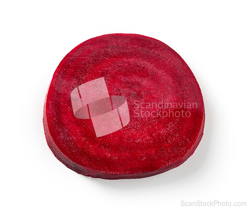 Image of fresh raw beetroot slice