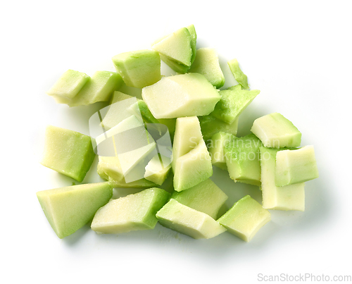 Image of fresh raw avocado pieces