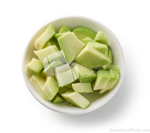 Image of bowl of fresh raw avocado