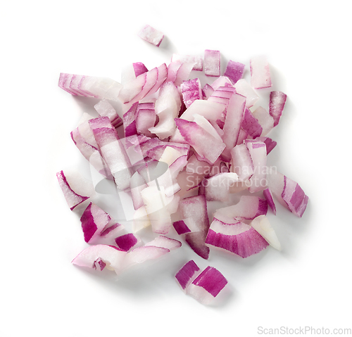 Image of heap of fresh raw chopped onions