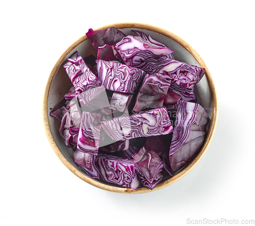 Image of bowl of red cabbage cuts