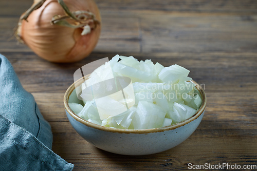 Image of bowl of sliced onions