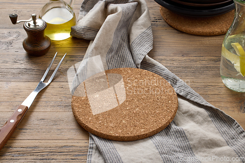 Image of wooden kitchen table