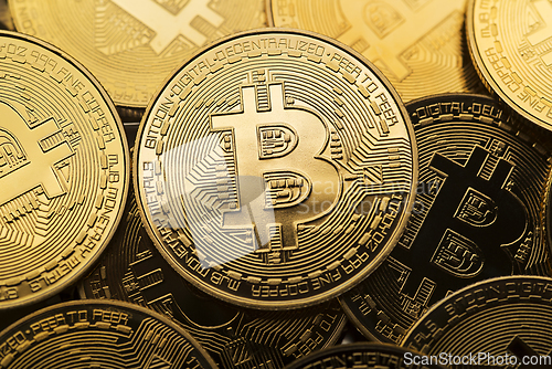 Image of Bitcoin coins symbol