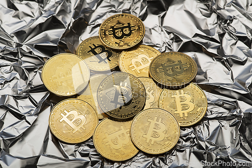 Image of Bitcoin coins symbol