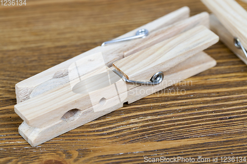 Image of wooden clothes pegs