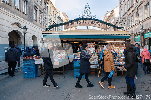 Image of Souvenir shop at Havel Market in second week of Advent in Christmas