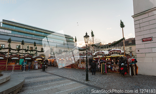 Image of Souvenir shop at Havel Market in second week of Advent in Christmas