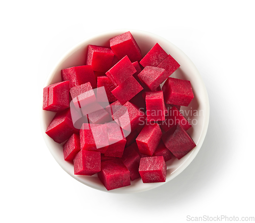 Image of bowl of beetroot cubes