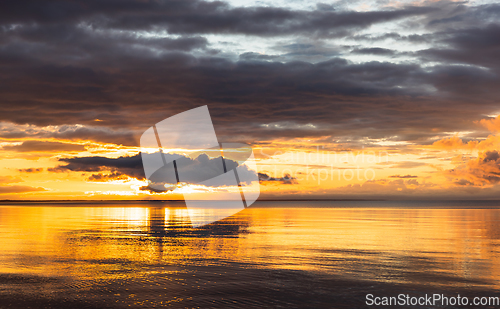 Image of beautiful gold sunset