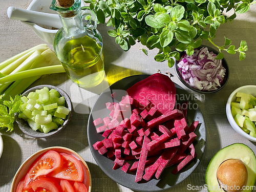 Image of various fresh raw vegetables