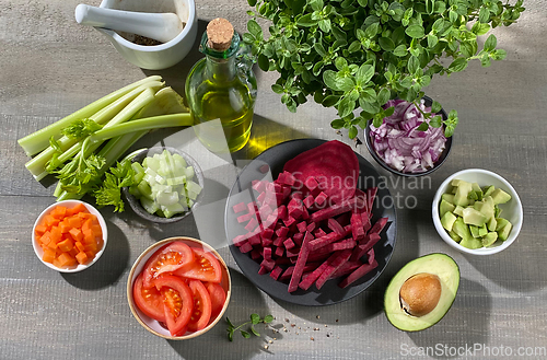 Image of various fresh raw vegetables